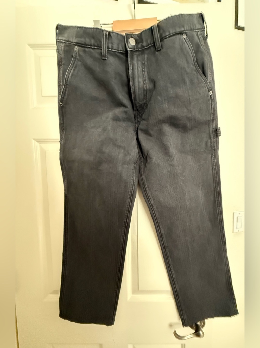 Express Mens 34x29 (tag 34x30) Straight Stretch Carpenter Jeans - New, No Tags